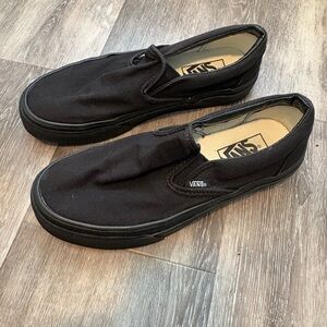 Vans Shoes Womens 7  Men 5.5 Off The Wall Classic Slip On 721565 Black Asher